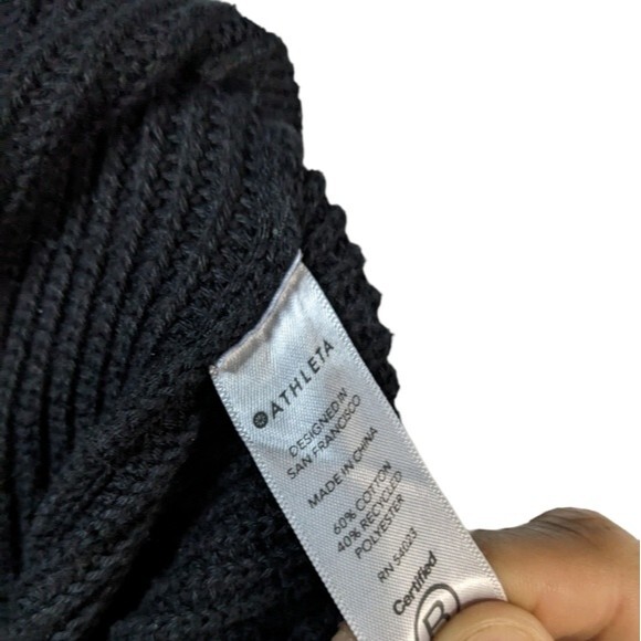 Athleta Sporty Cozy Chic Athleisure Long Sleeve Dress Black Size Medium - Picture 4 of 8
